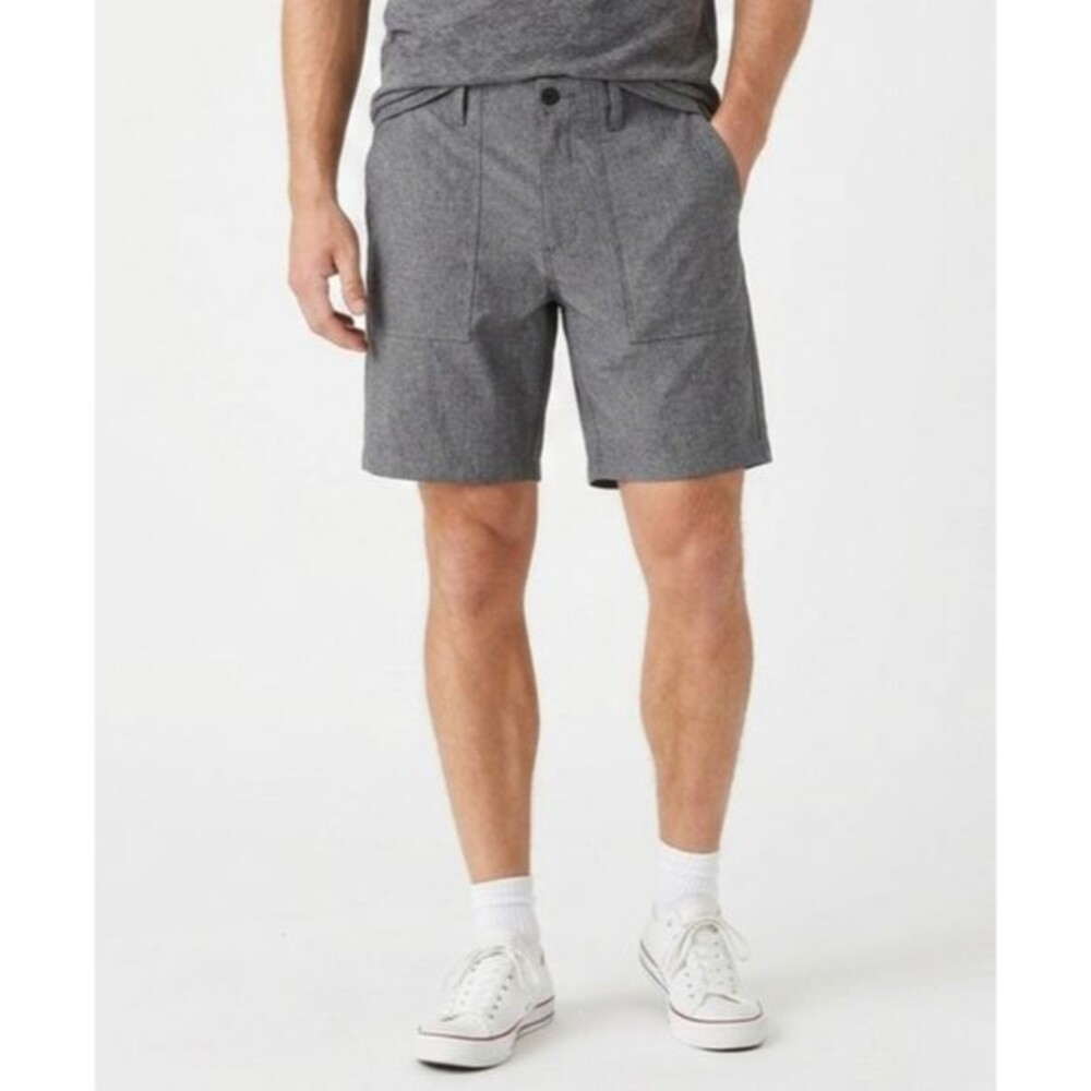 Lucky Brand Mens Surf Shorts Grey Performance Lined Stretch Size Medium EUC